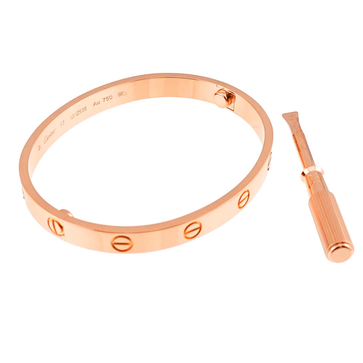 Love Bracelet Bangle 18K Pink Gold 750 Size17