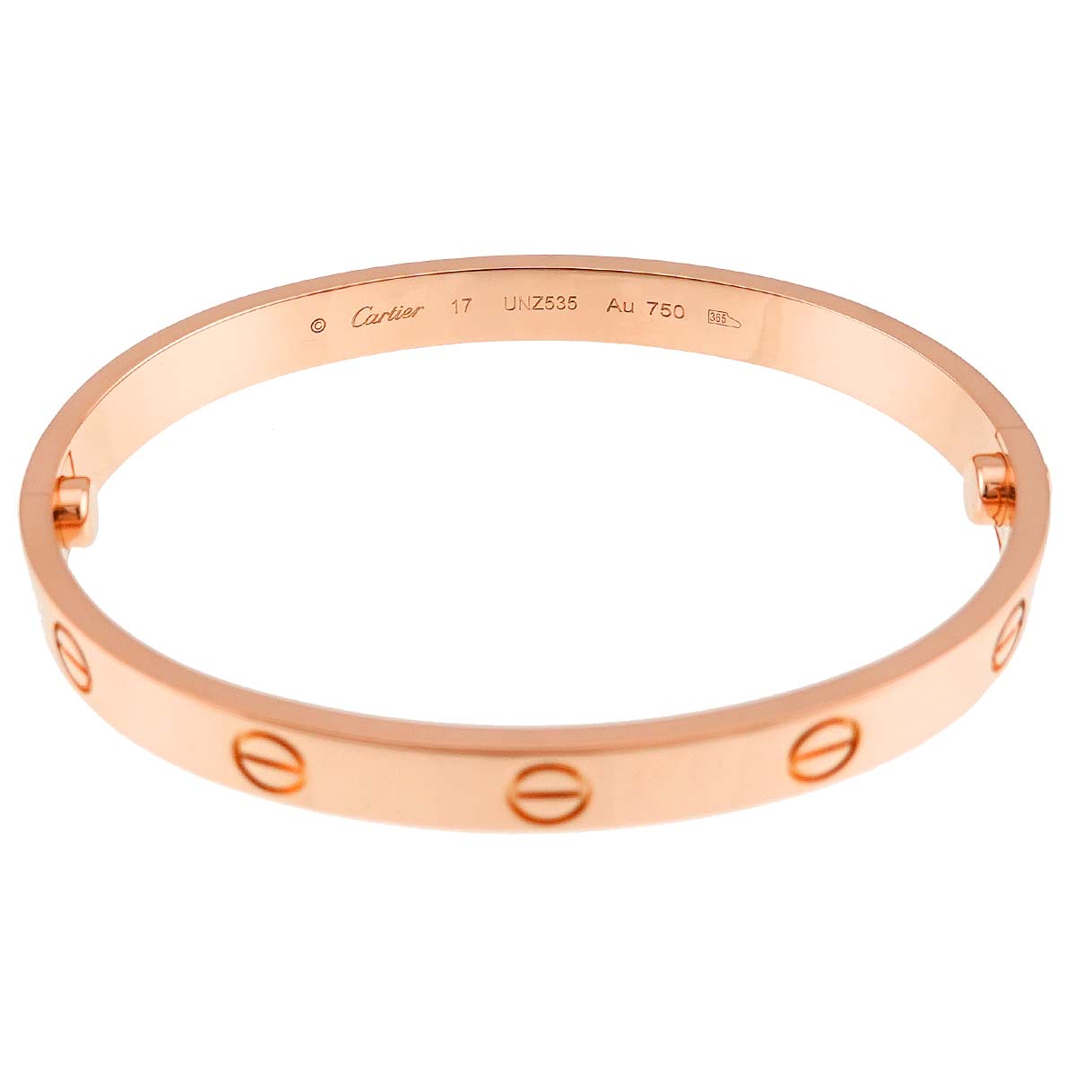 Love Bracelet Bangle 18K Pink Gold 750 Size17