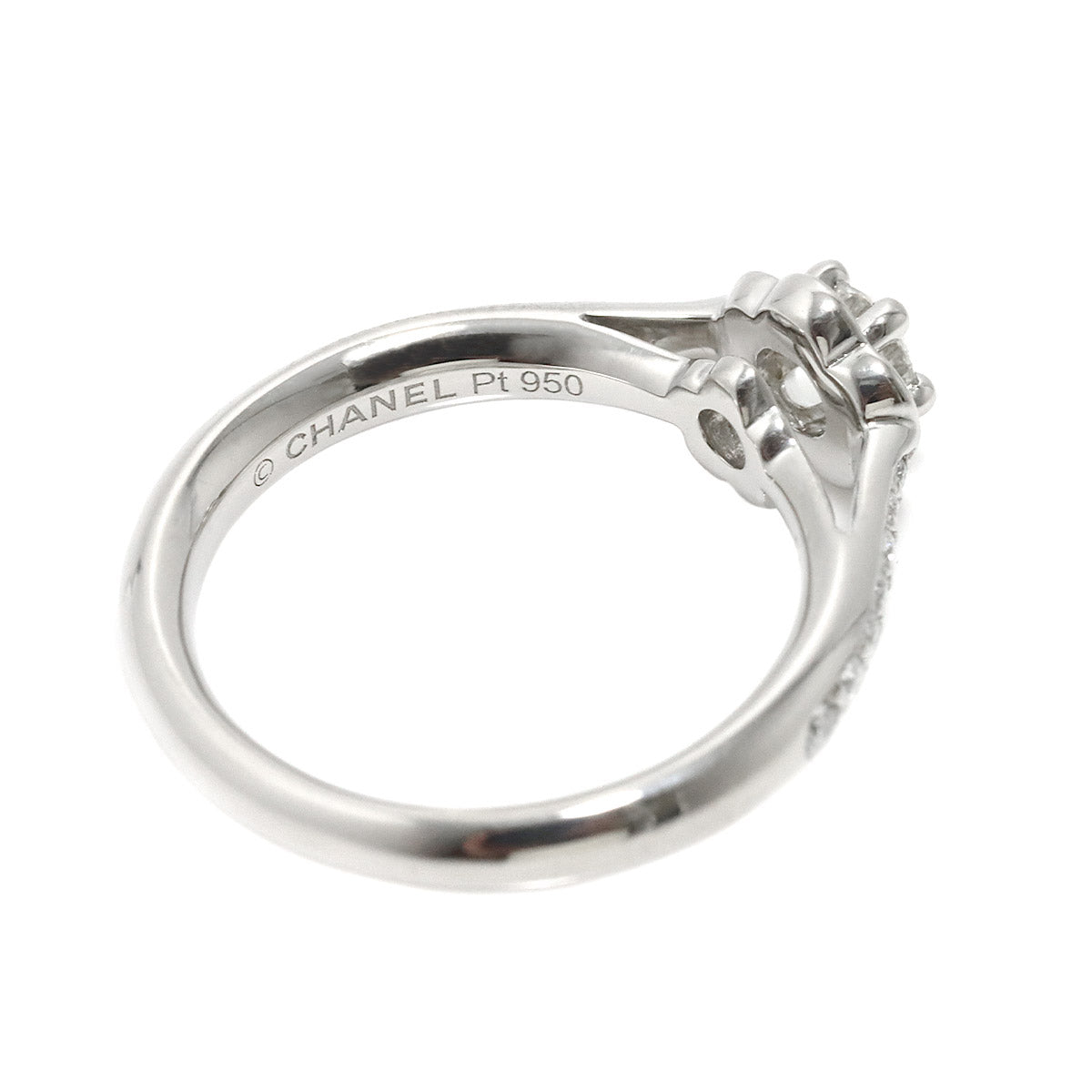 Camellia Diamond 0.25ct F/VVS1/3EX Ring Pt size50 5.25(US)