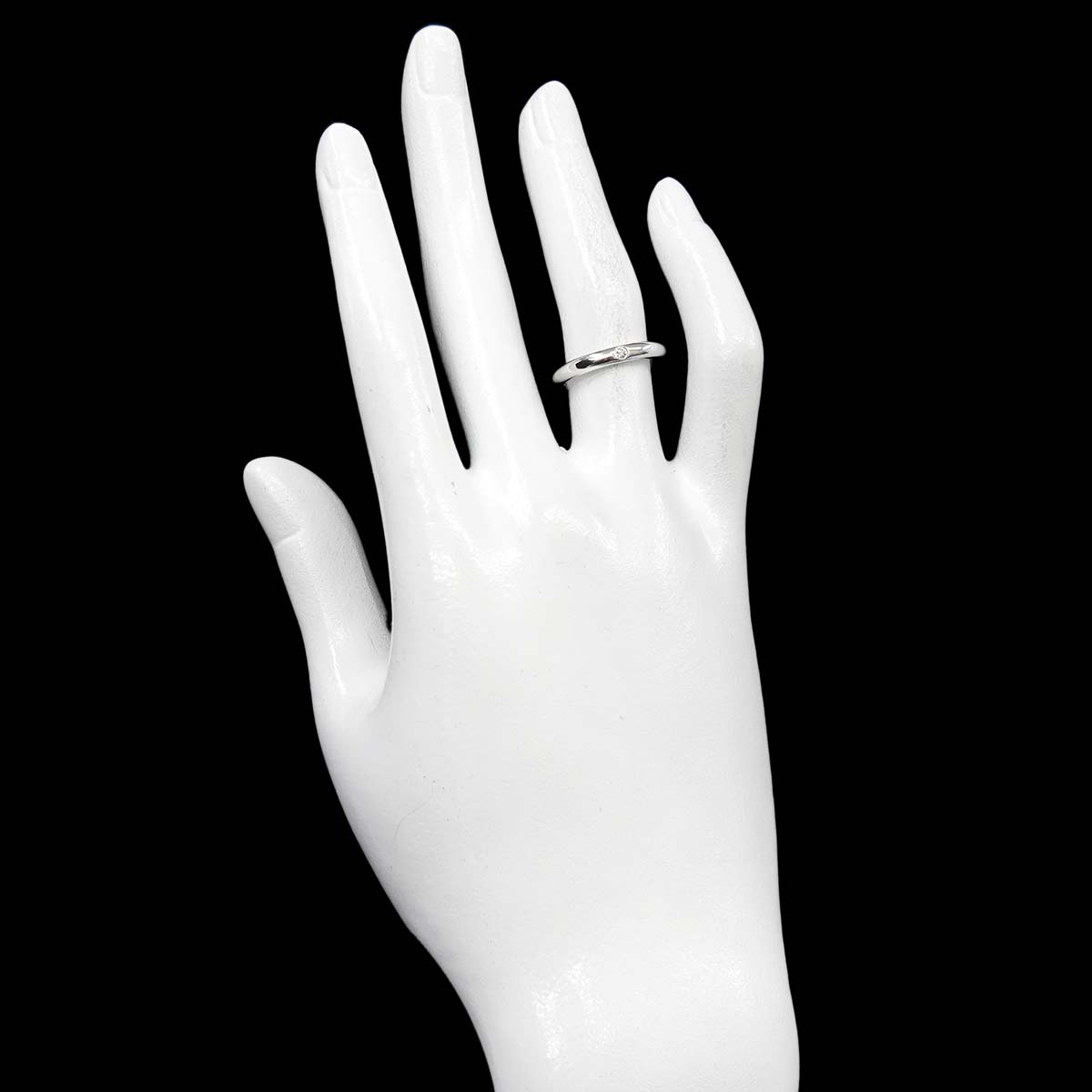 Stacking Band Ring Diamond 1P Platinum Size5.25(US)