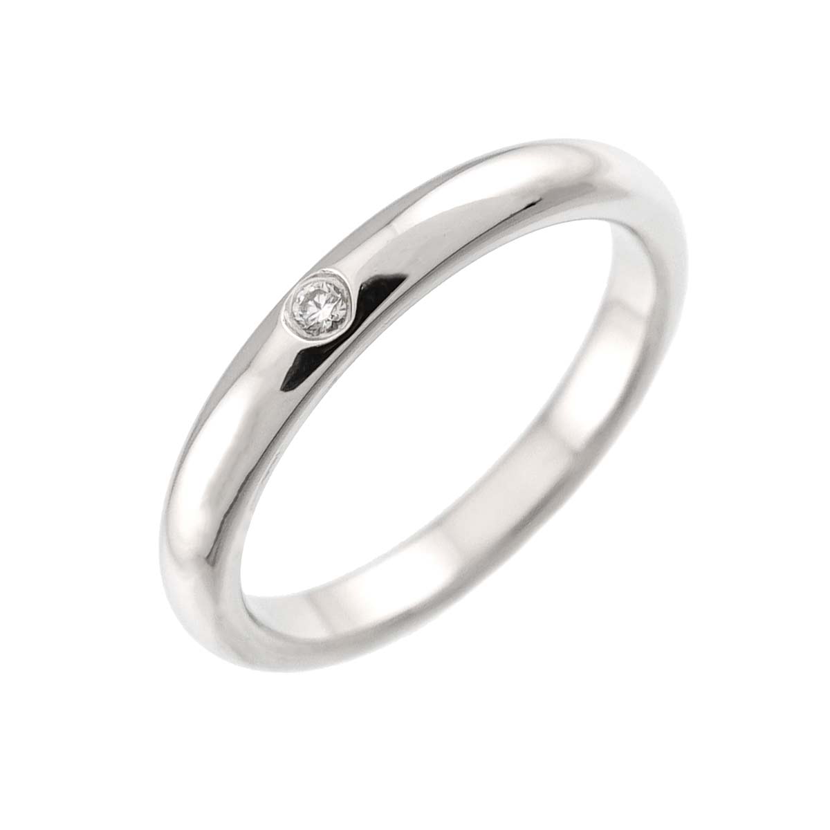 Stacking Band Ring Diamond 1P Platinum Size5.25(US)