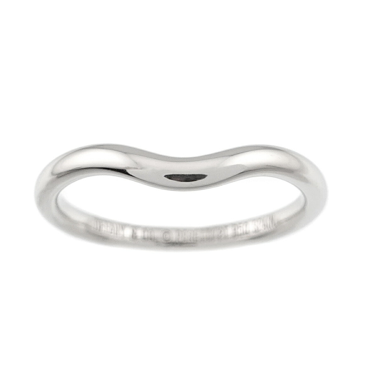 Curved Band Ring Pt Platinum size5.5-5.75(US)