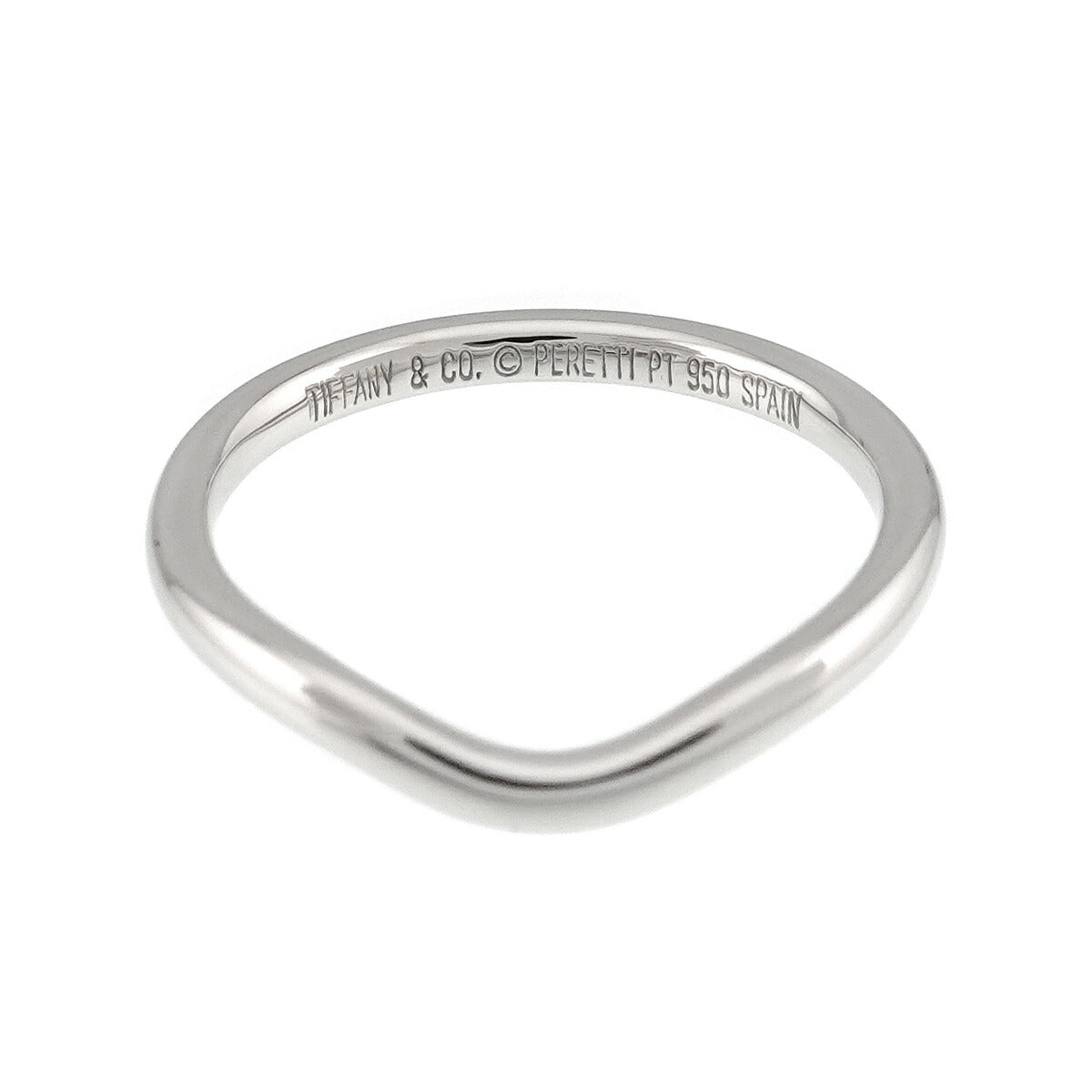 Curved Band Ring Pt Platinum size5.5-5.75(US)