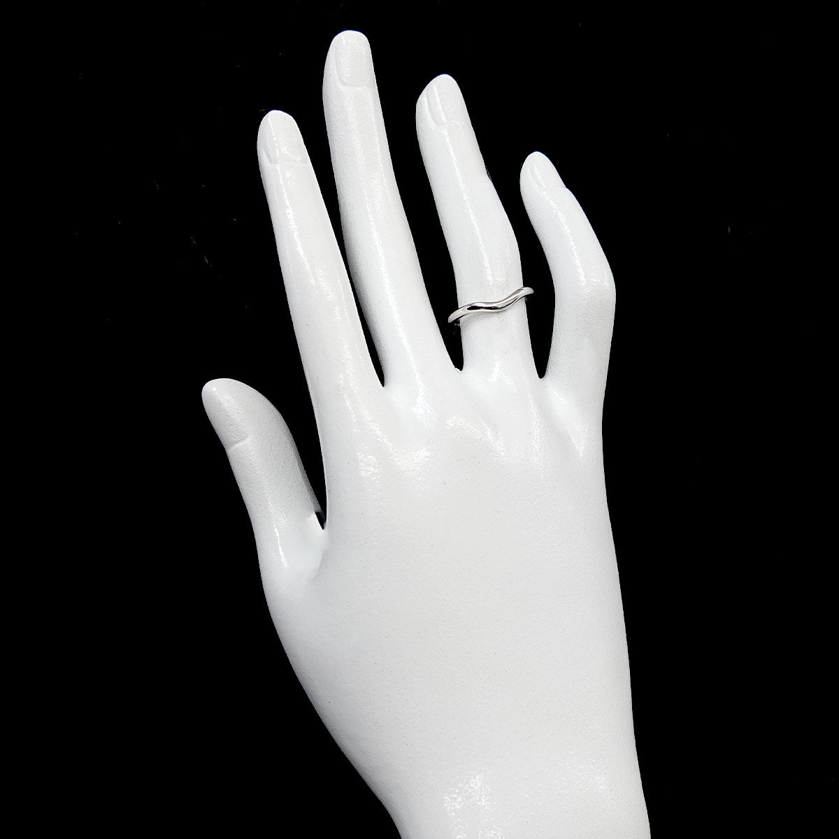 Curved Band Ring Pt Platinum size5.5-5.75(US)