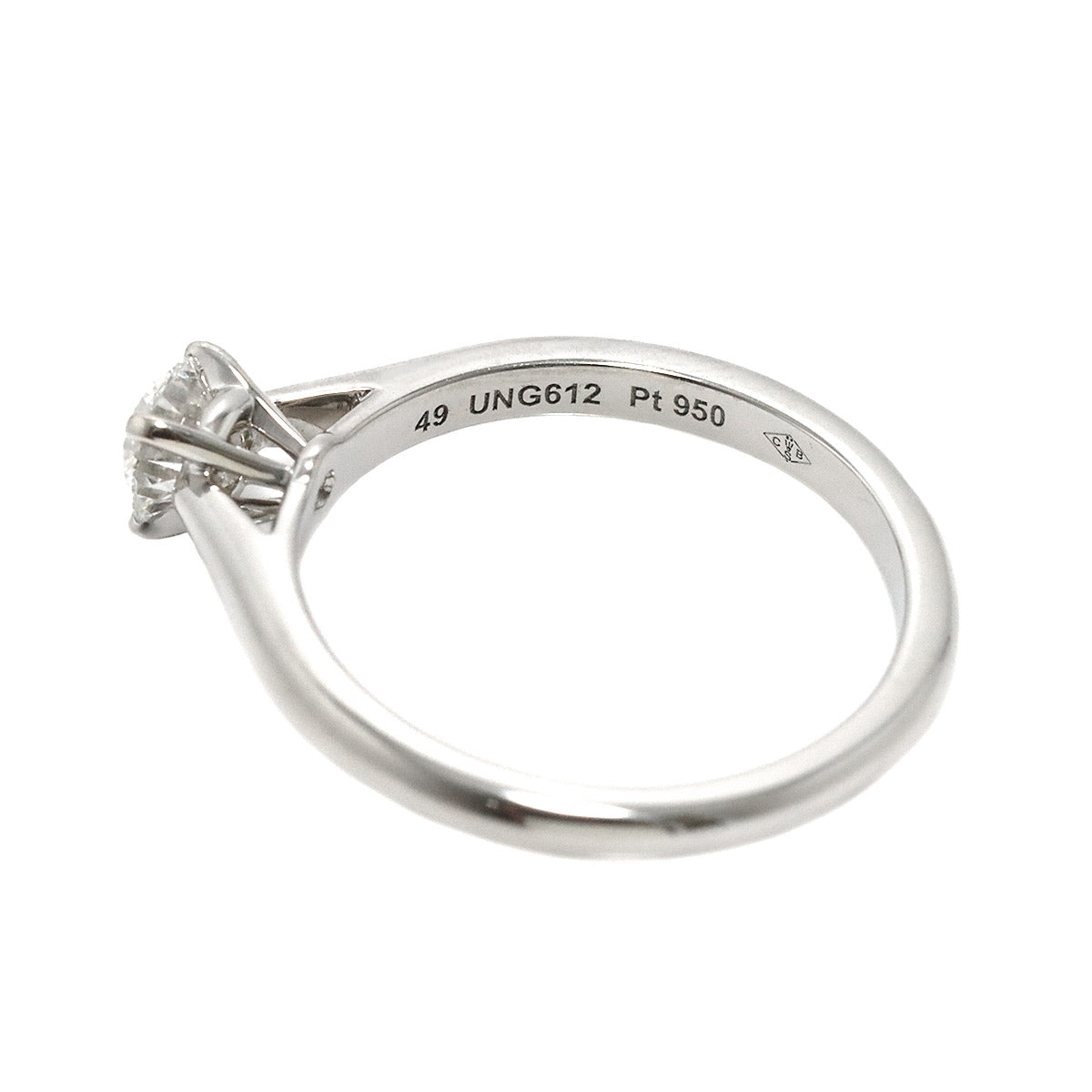 Diamond 0.37ct E/VVS2/EX Ring Pt Platinum Size49 4.75-5(US)