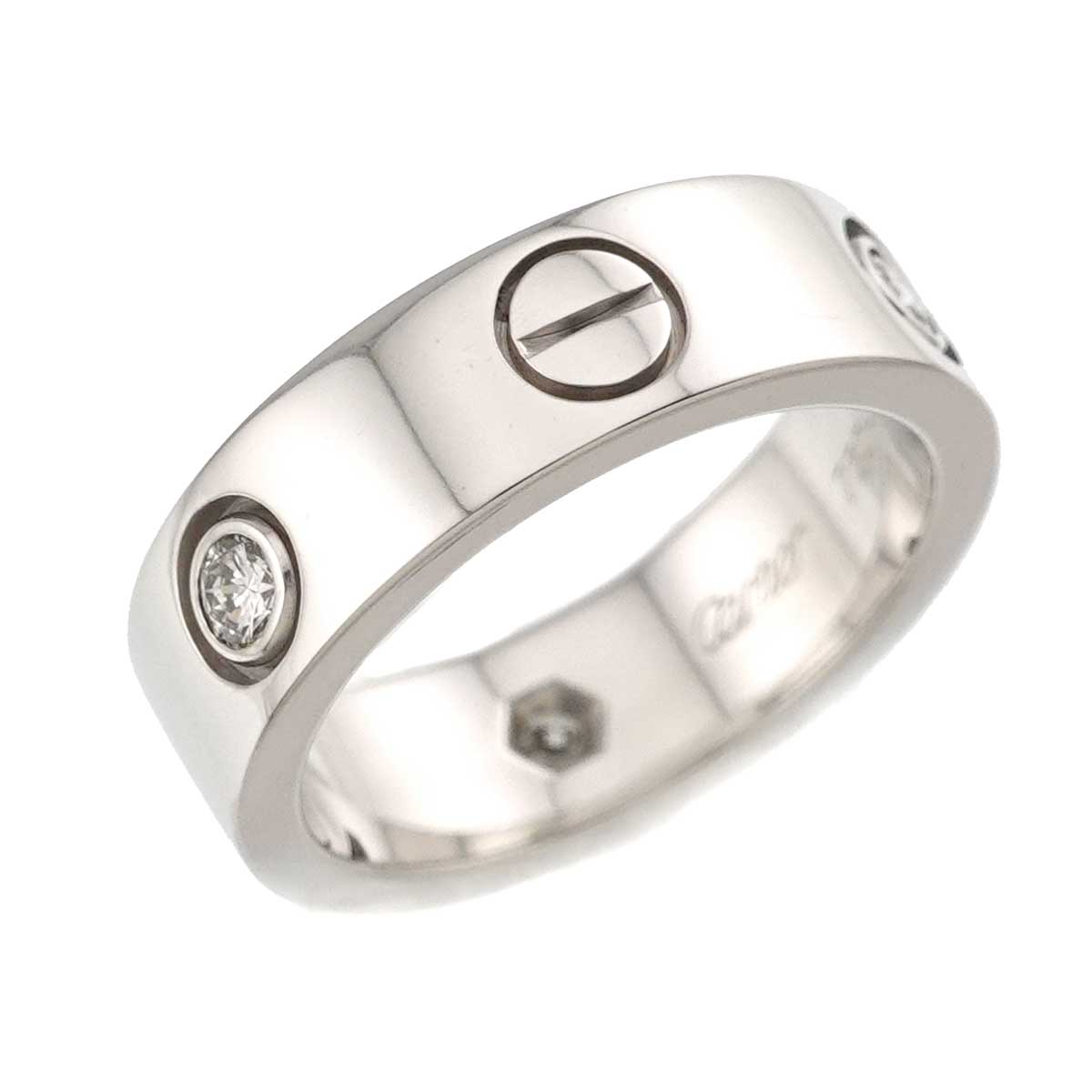 Love Classic Ring Diamond 3P 18K WG 750 size49 4.5-4.75(US)