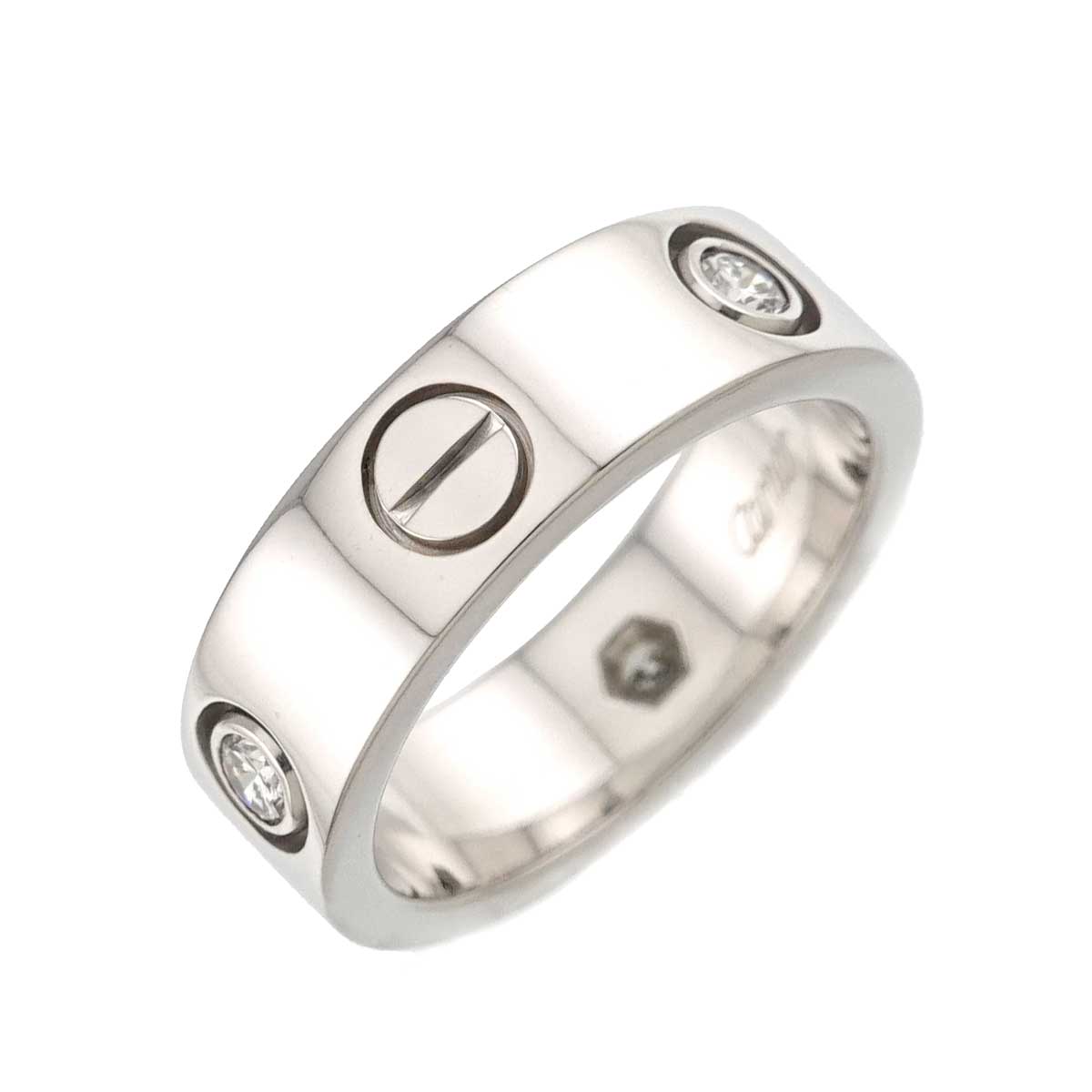 Love Classic Ring Diamond 3P 18K WG 750 size49 4.5-4.75(US)