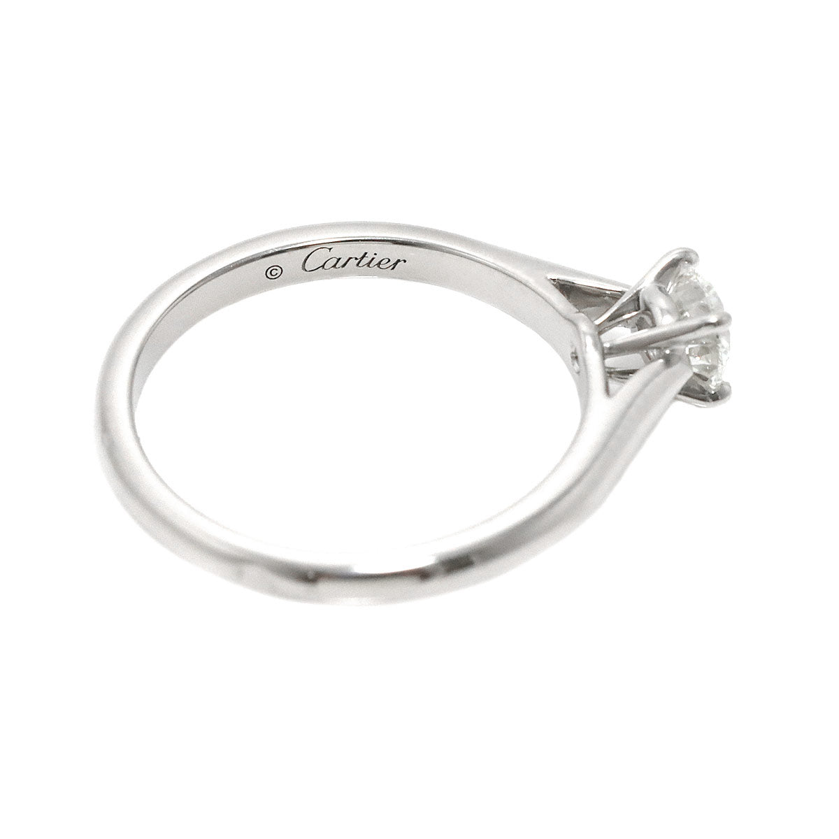 Diamond 0.33ct G/VS1/3EX Ring Platinum size48 4.5(US)