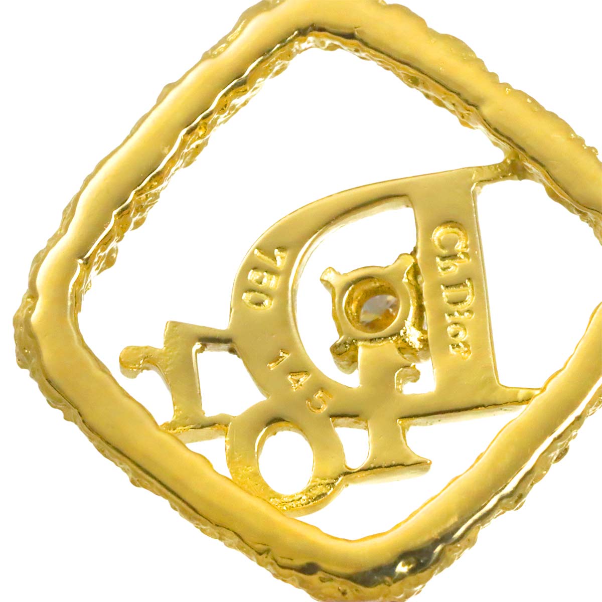 Logo Diamond Necklace 18K Yellow Gold 750