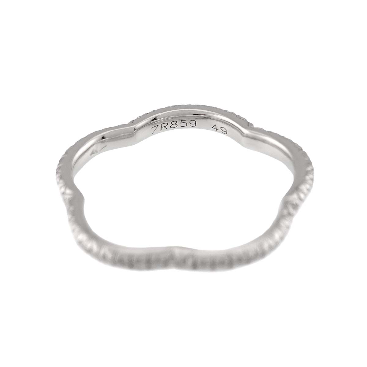 Camellia Full Diamond Ring 18K White Gold 750 size49 4.75-5(US)