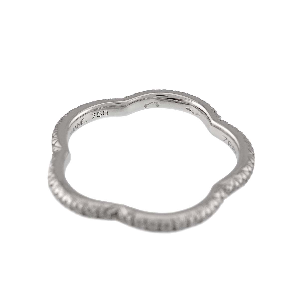 Camellia Full Diamond Ring 18K White Gold 750 size49 4.75-5(US)