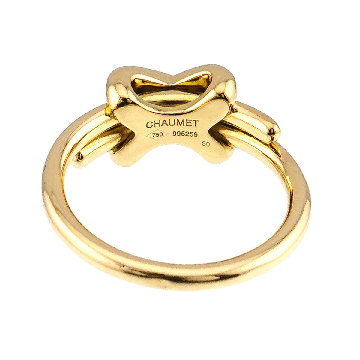 Jeux de Liens Diamond Ring 18K YG 750 size50 4.75-5(US)