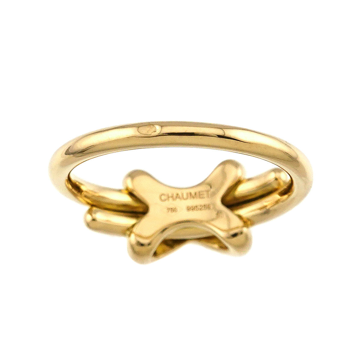 Jeux de Liens Diamond Ring 18K YG 750 size50 4.75-5(US)