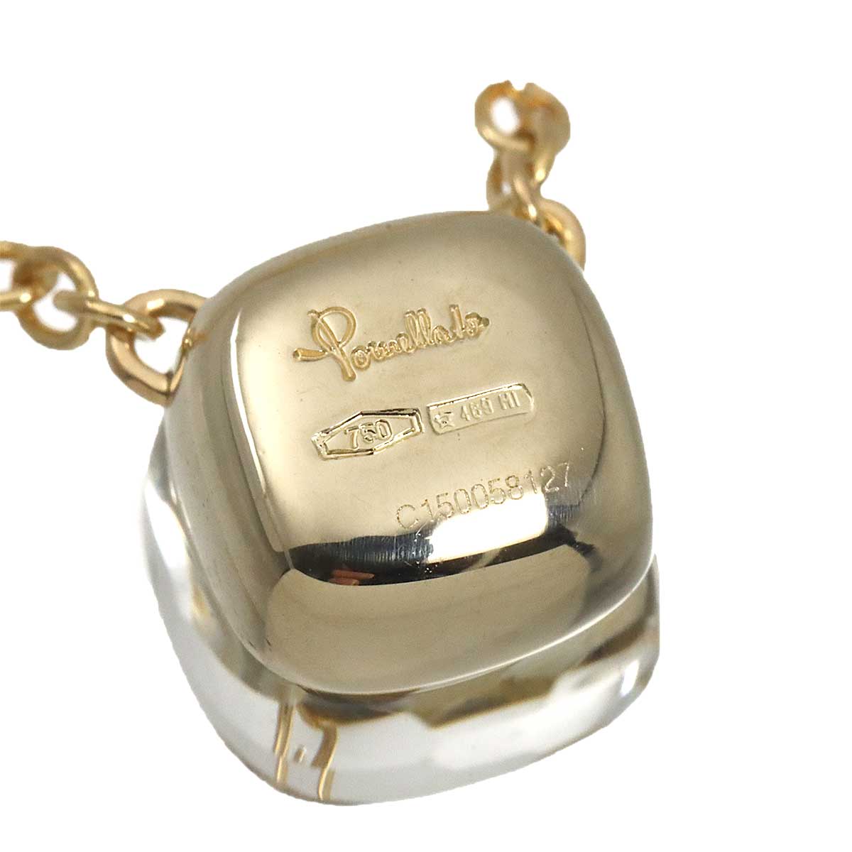 Petite Quartz Necklace 18K PG WG 750