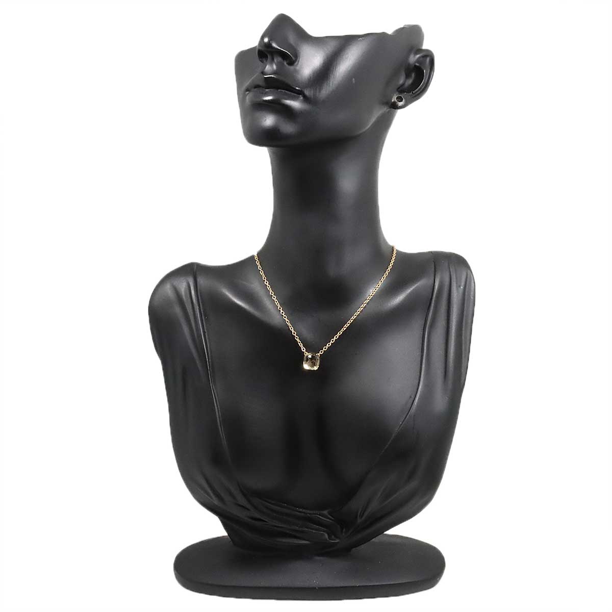Petite Quartz Necklace 18K PG WG 750
