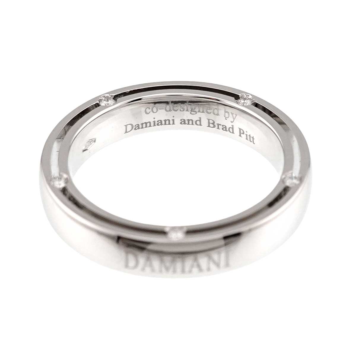 D-SIDE Diamond 10P Ring 18K White Gold 750 size5.25-5.5(US)