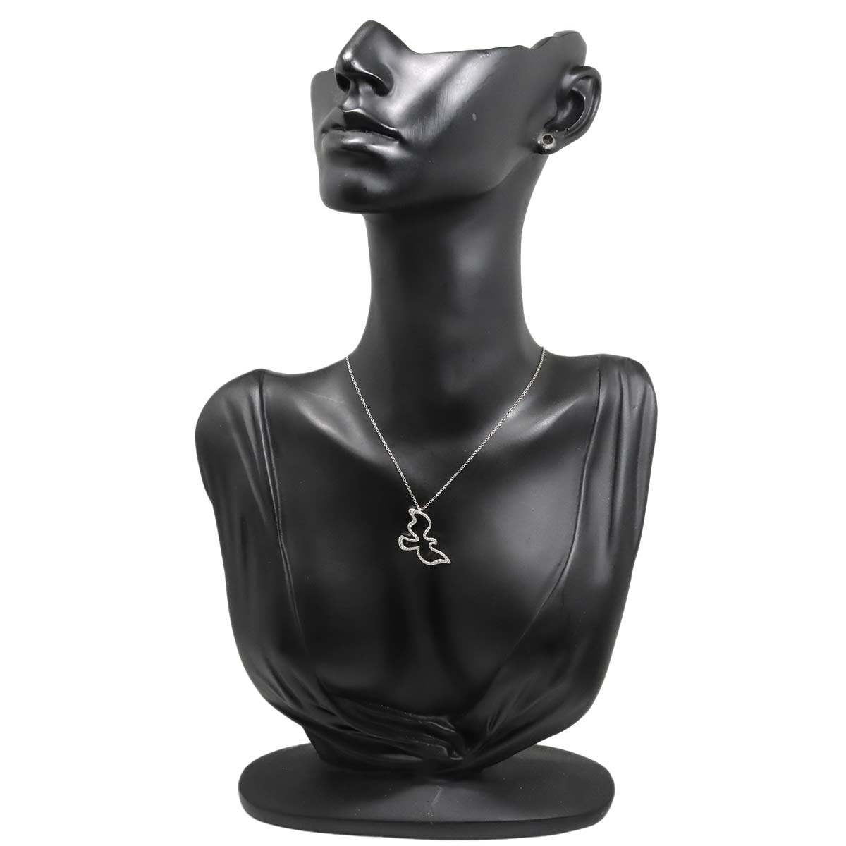 Diamond Bird Necklace 18K White Gold 750
