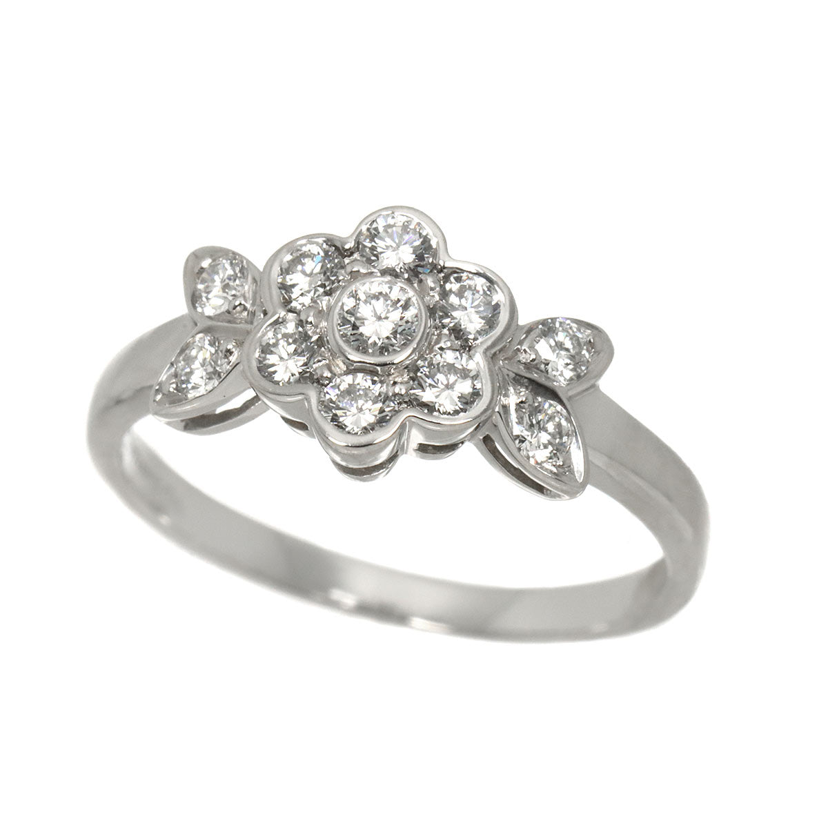 Flora Diamond Ring Pt Platinum Size5.25(US)