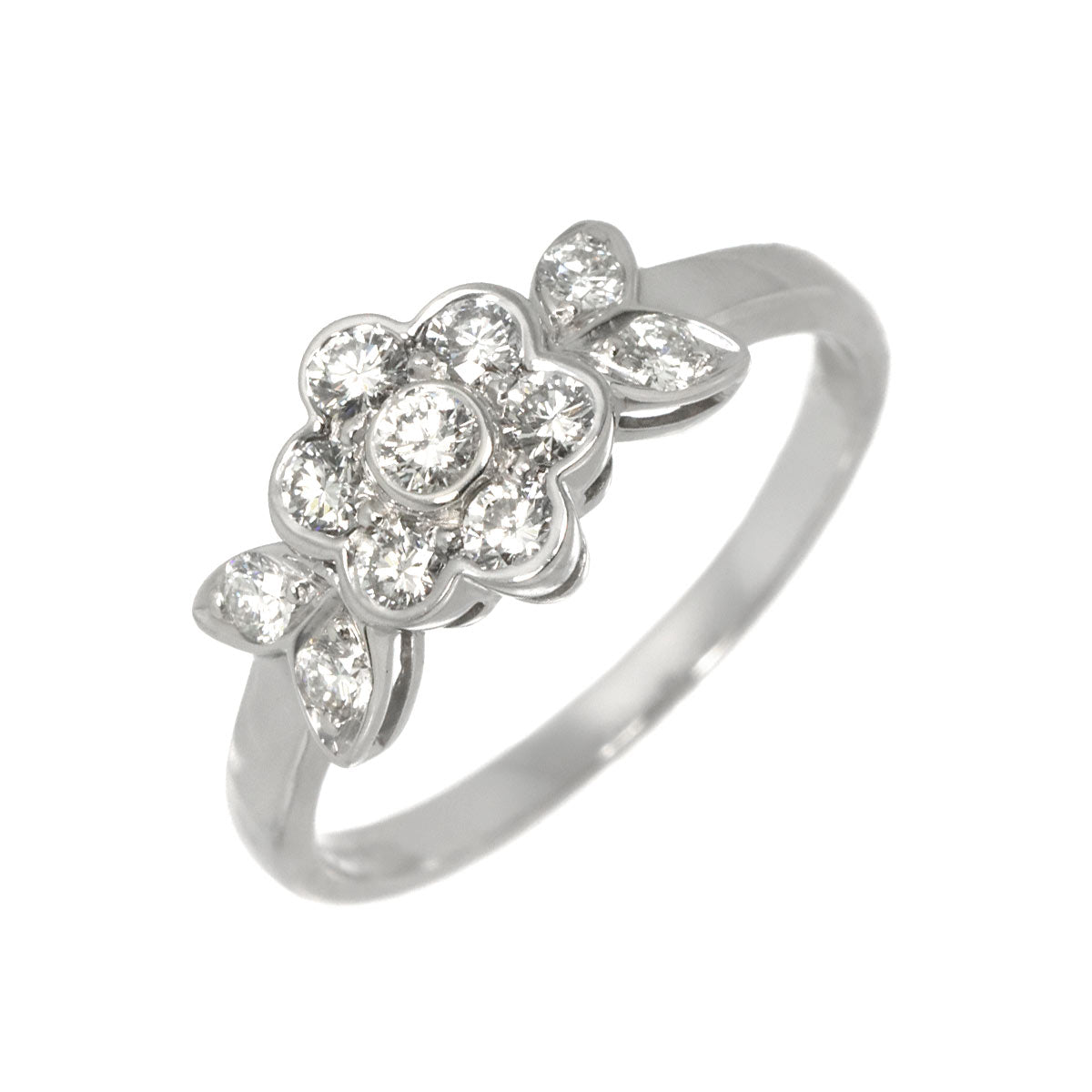 Flora Diamond Ring Pt Platinum Size5.25(US)