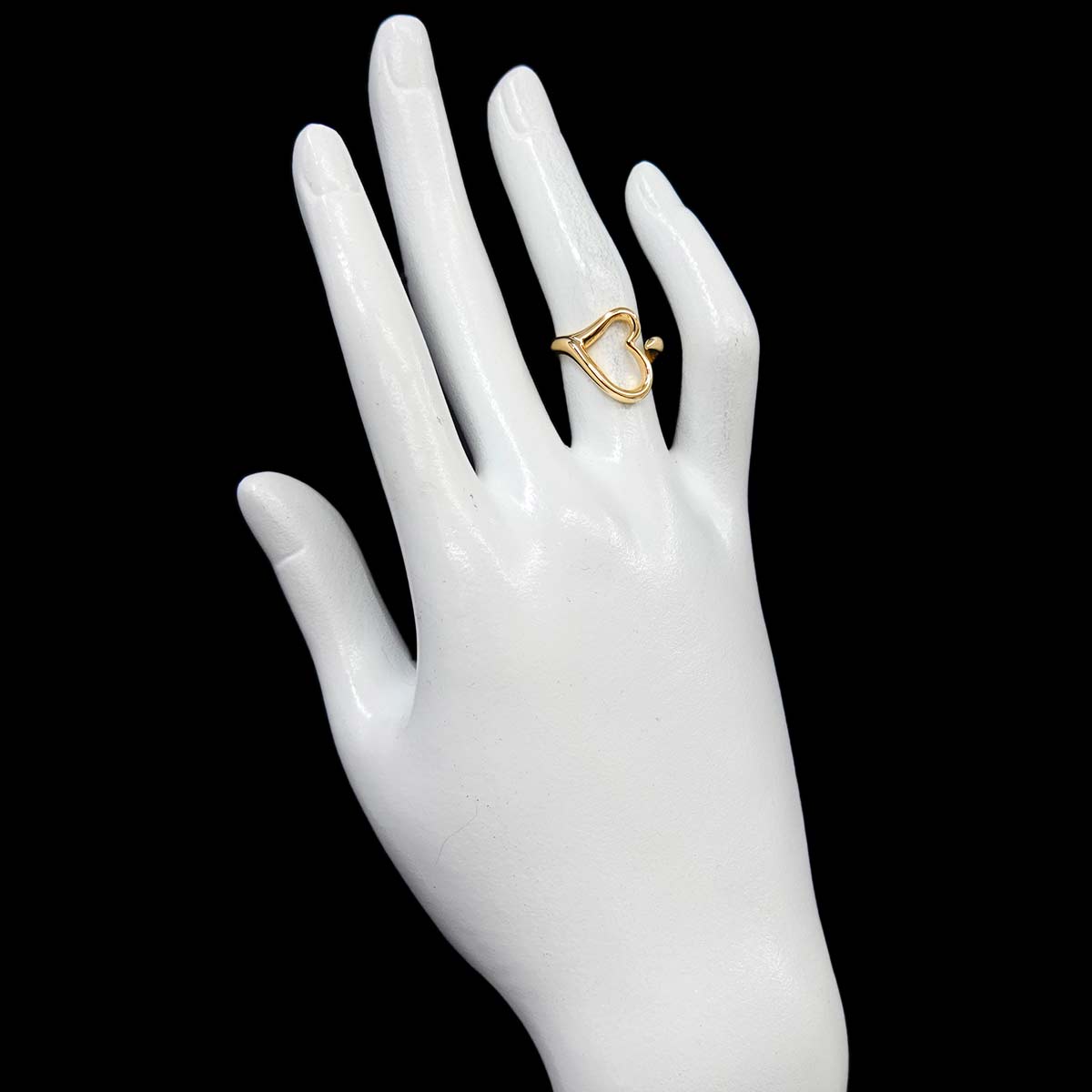 Open Heart Ring 18K YG 750 Size5.5-5.75(US)