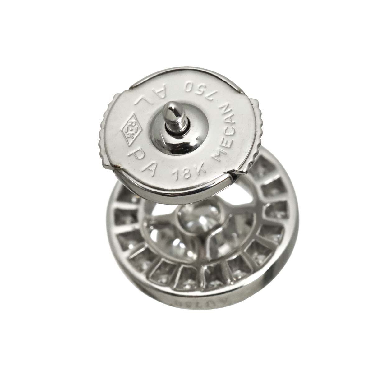 Diamond Earrings Pierced 18K WG 750