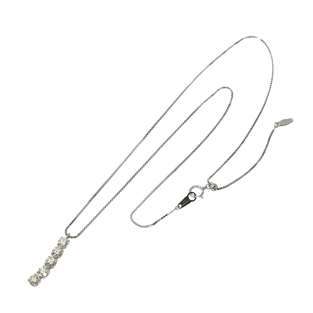 Diamond 1.20ct Necklace 18K White Gold 750