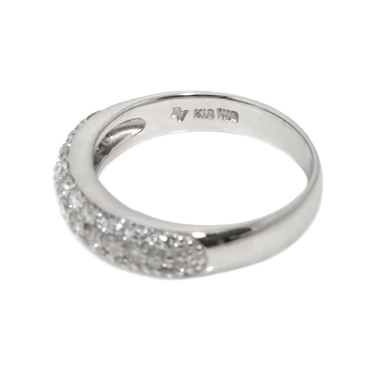 Diamond 0.60ct Ring 18K WG 750 Size5.25(US)