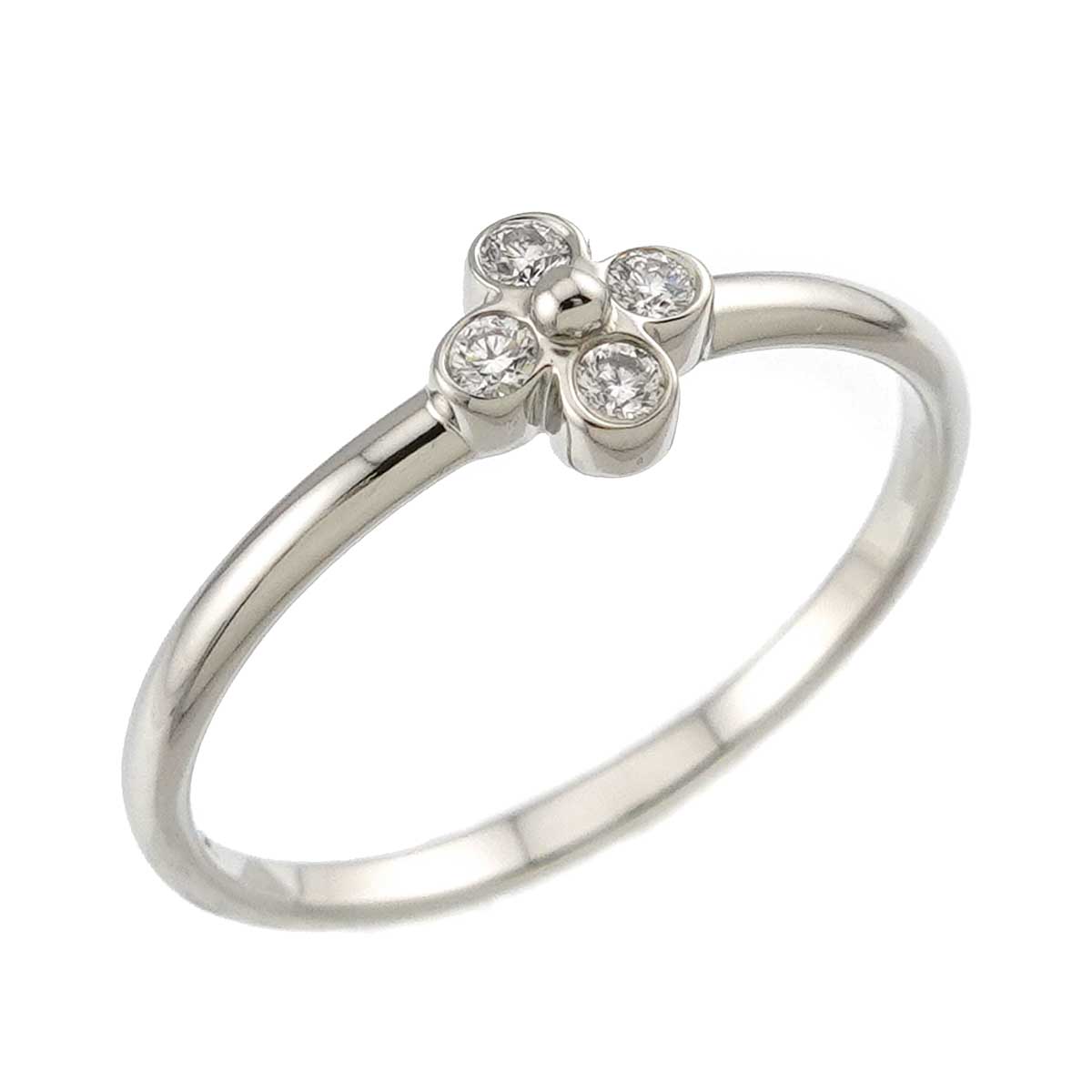 Flower Diamond Ring Platinum Size9.5-9.75(US)
