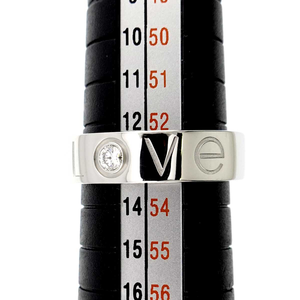 Love Diamond 1P Ring 18K White Gold 750 size53 6-6.25(US)