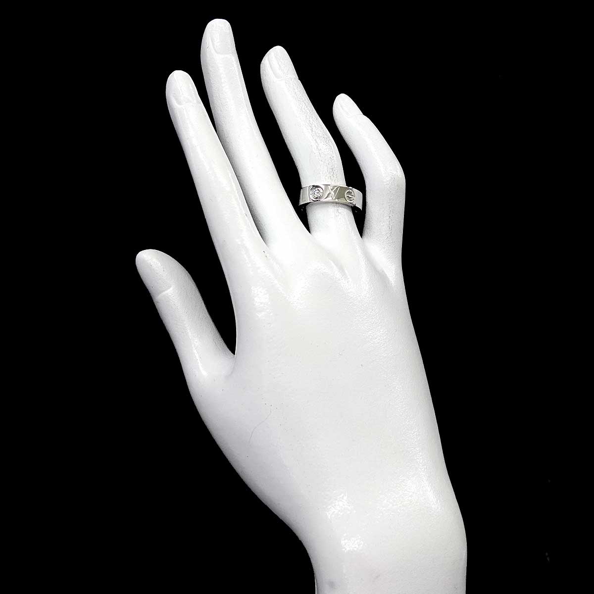 Love Diamond 1P Ring 18K White Gold 750 size53 6-6.25(US)
