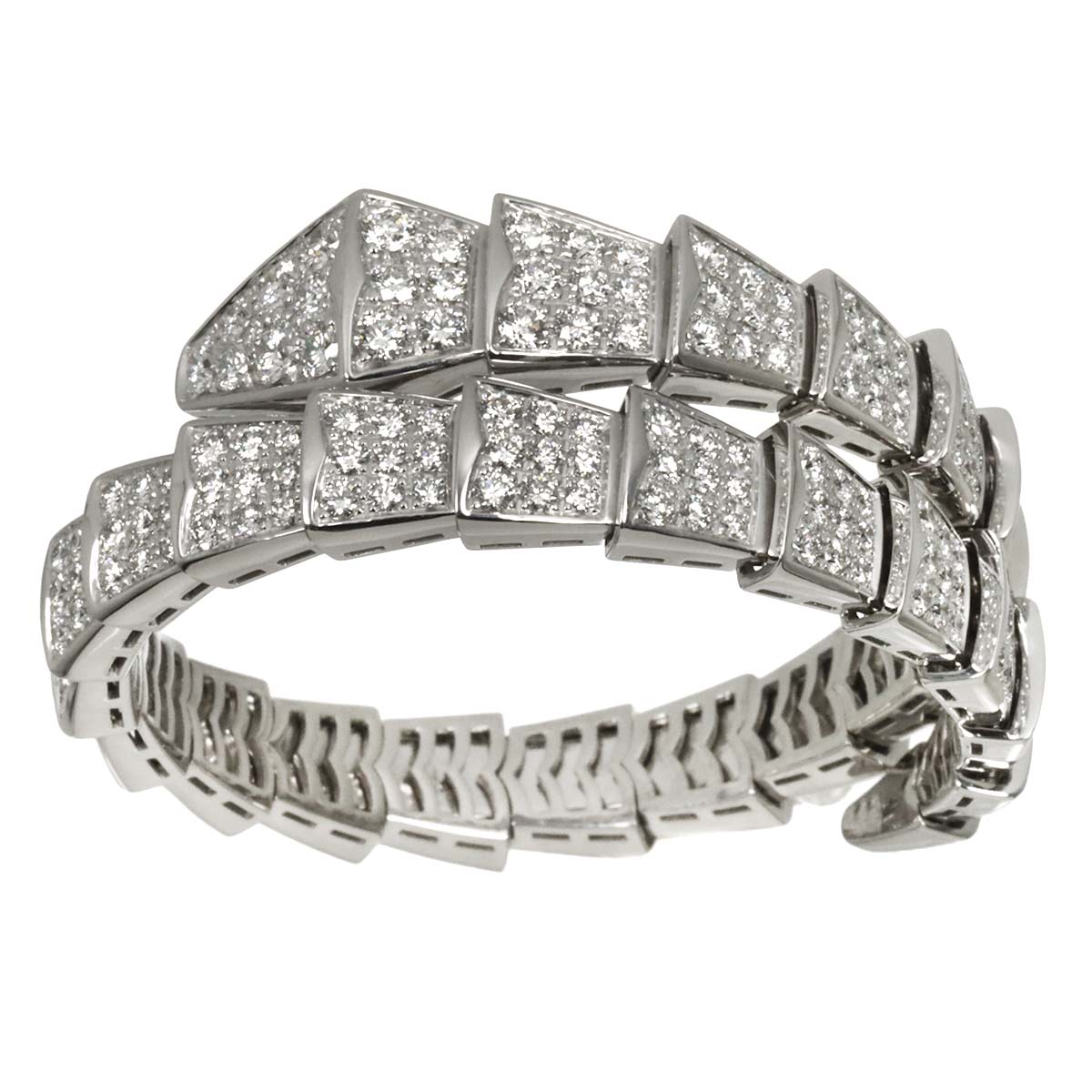 Serpenti Viper Diamond Bracelet 18K WG 750 size M