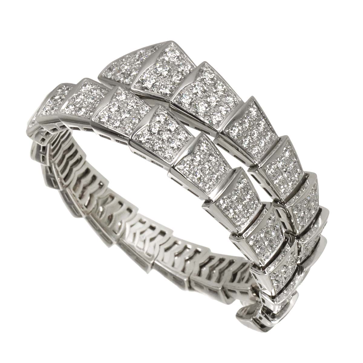 Serpenti Viper Diamond Bracelet 18K WG 750 size M