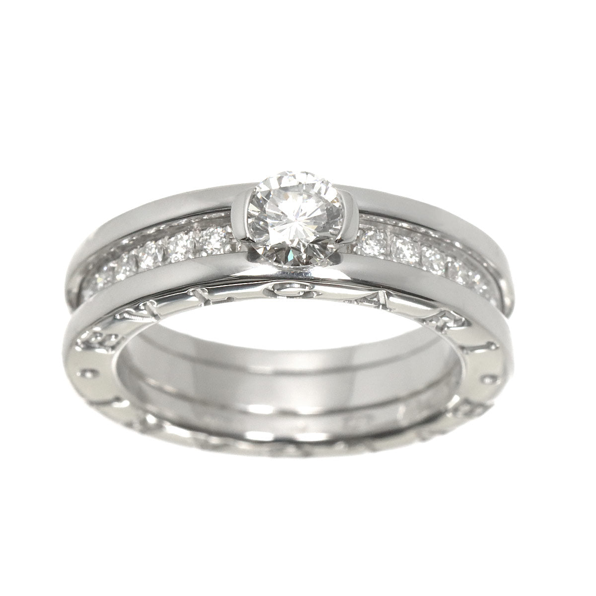 B-zero1 Solitaire Diamond Ring 18K WG 750 size49 4.5-4.75(US)