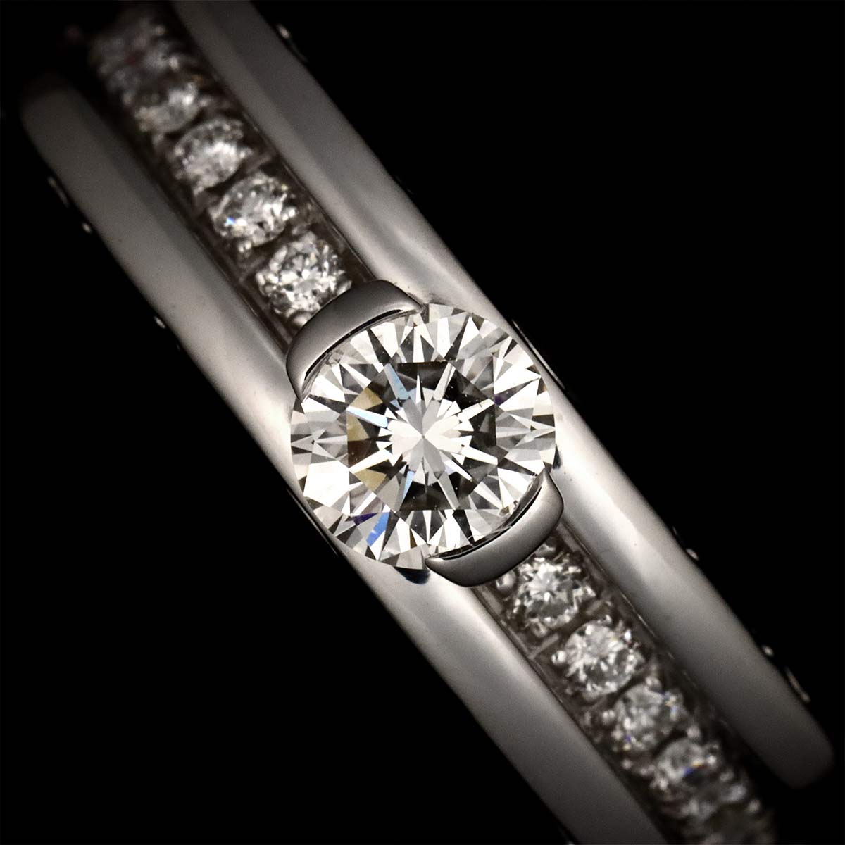 B-zero1 Solitaire Diamond Ring 18K WG 750 size49 4.5-4.75(US)