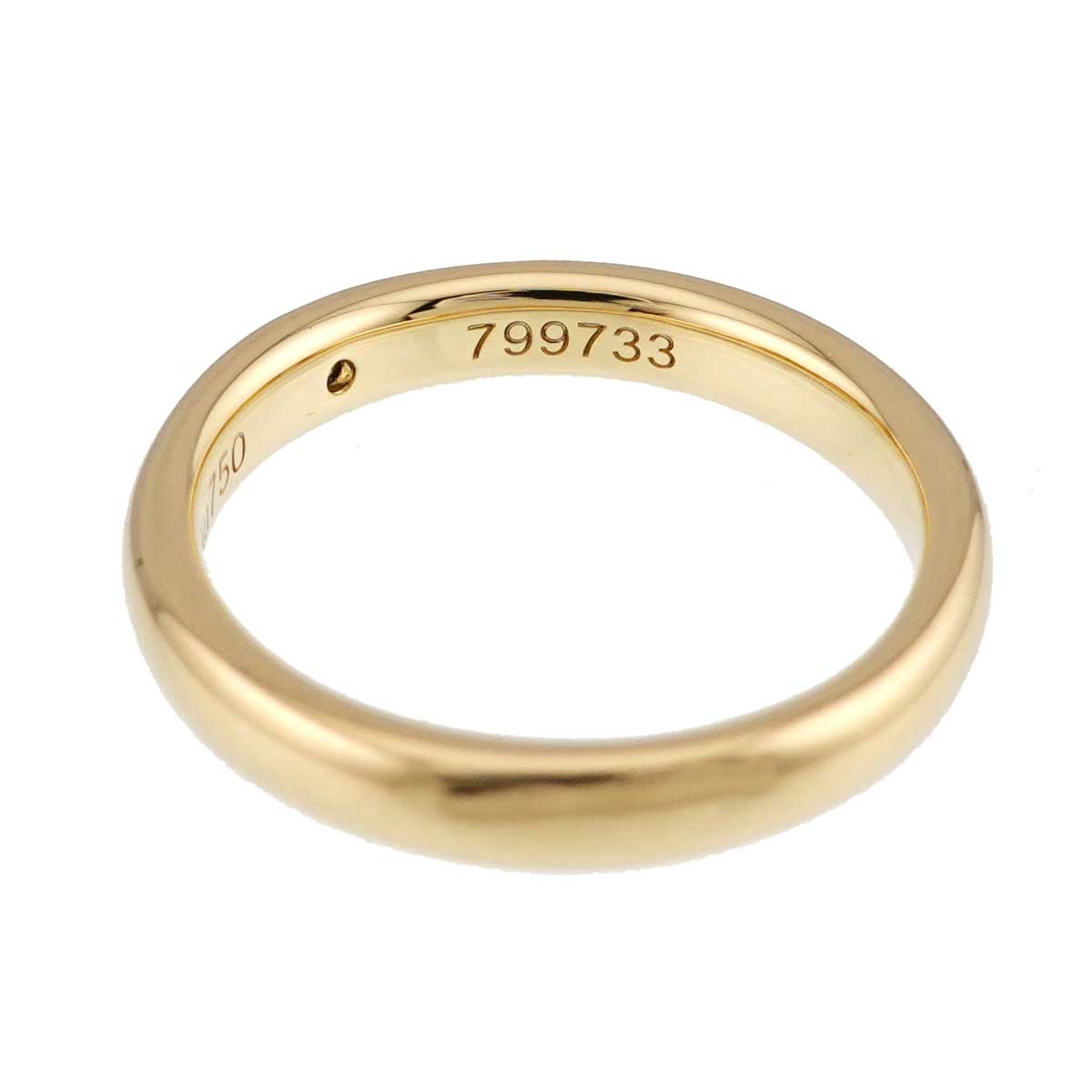 Round Cut Diamond Ring 18K YG 750 Size4.75-5(US)