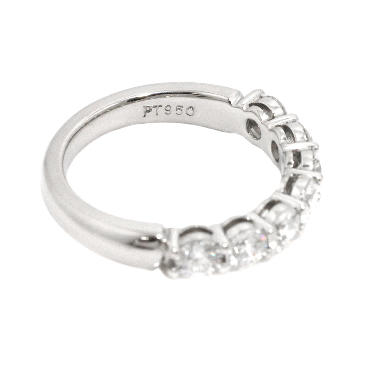 Half Diamond Ring Platinum size4.75-5(US)