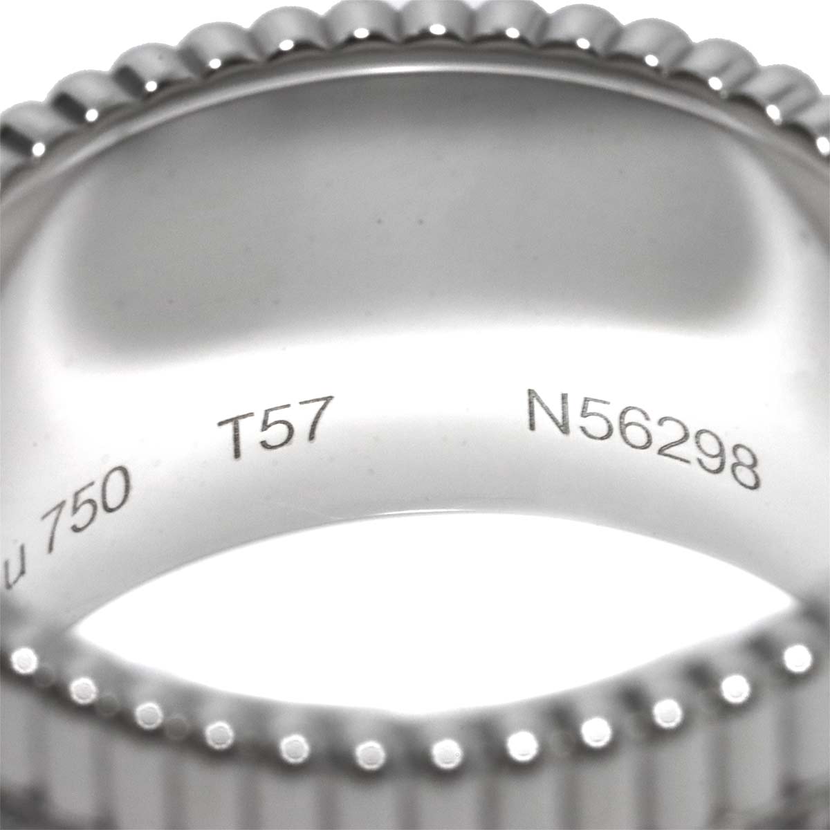 Quatre Diamond Ring 18K WG 750 Black PVD Size57 7.5-7.75(US)