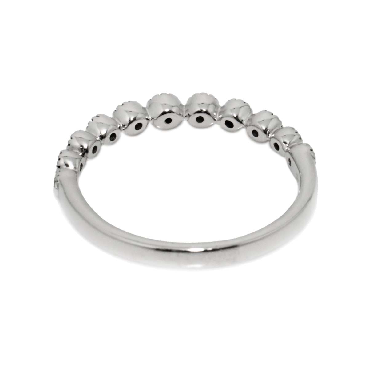Diamond 0.22ct Ring 18K K18 WG White Gold size6.25-6.5(US)