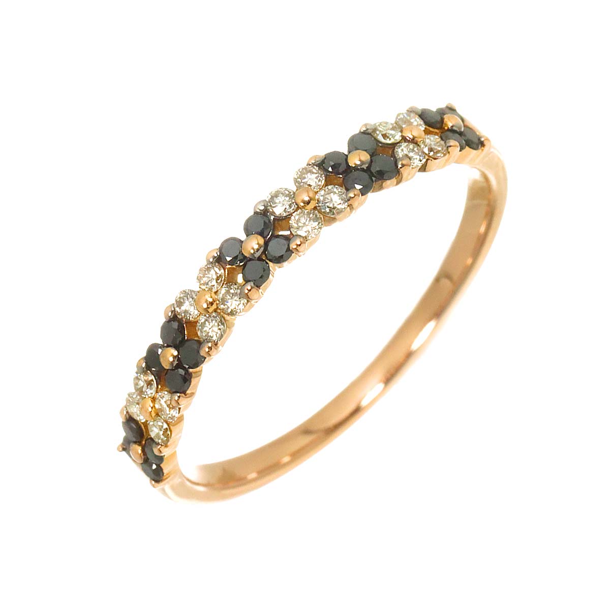 Diamond 0.36ct Ring 18K PG Pink Gold 750 Size7.5(US)