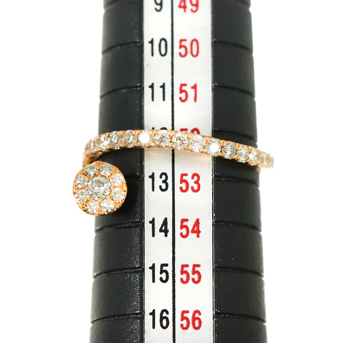 Diamond 0.50ct Ring 18K PG Pink Gold 750 Size6-6.25(US)