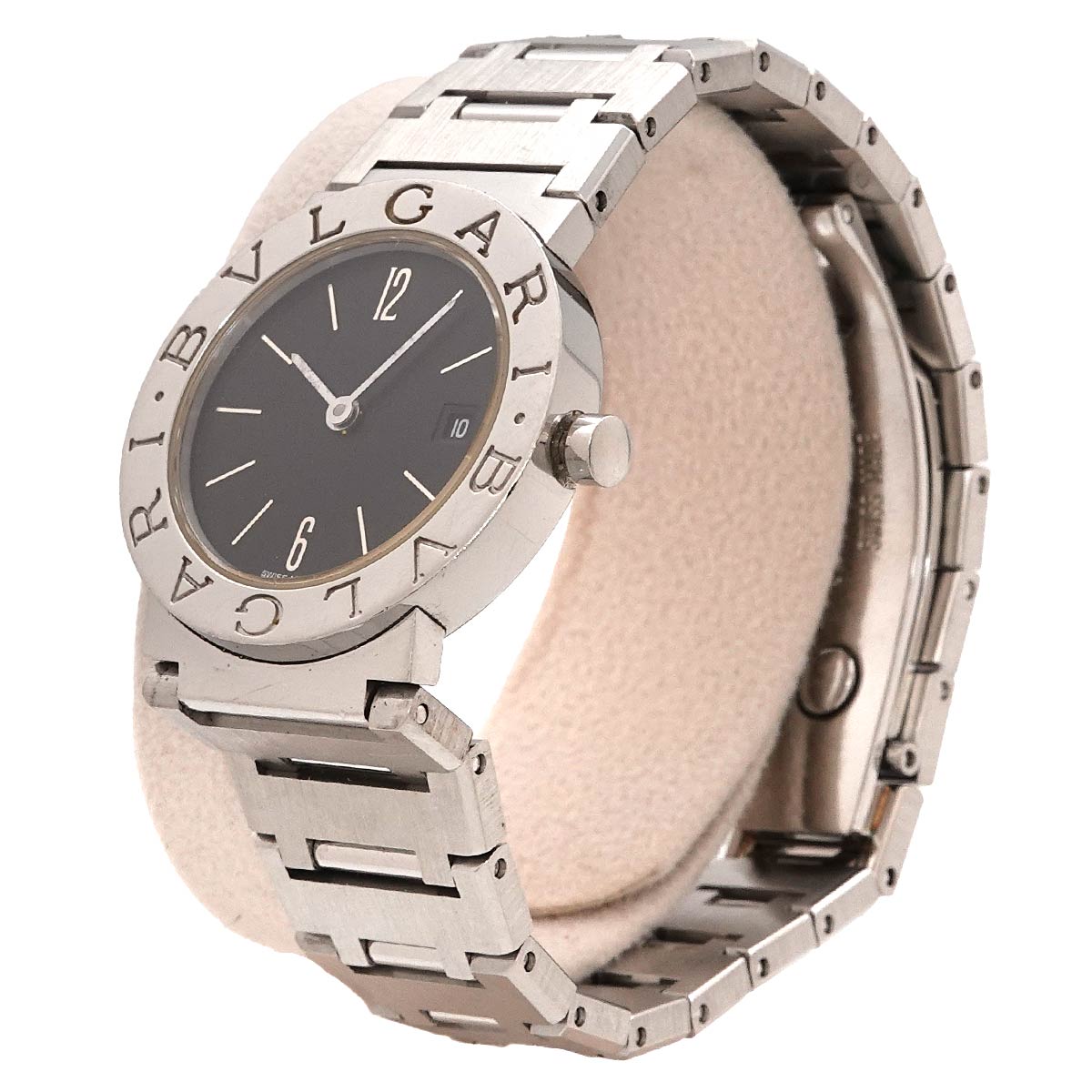 BVLGARIBVLGARI BB26SS Date Quartz Black Dial Ladies Watch