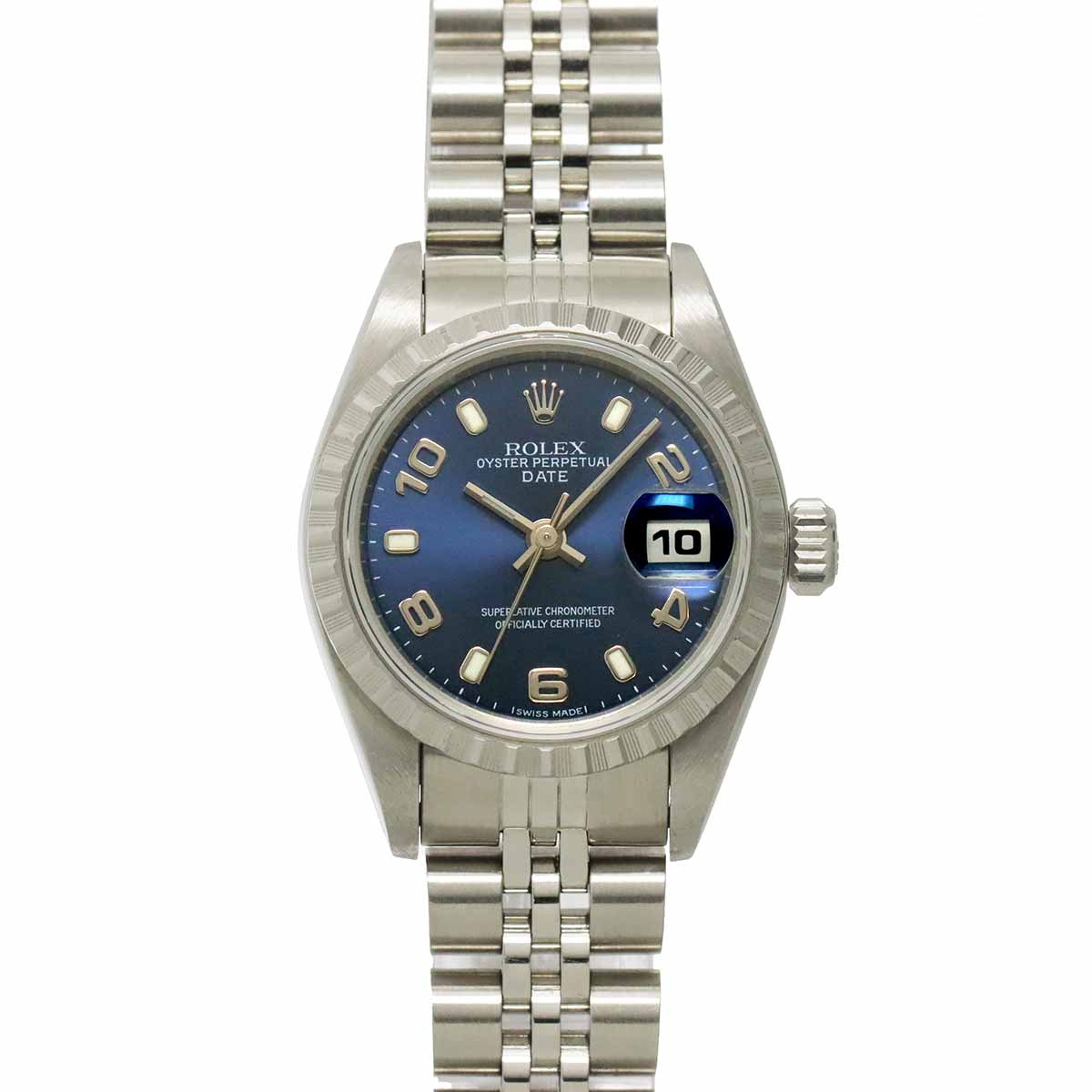 Oyster Perpetual Date 69240 Serial T Blue Dial Ladies Watch