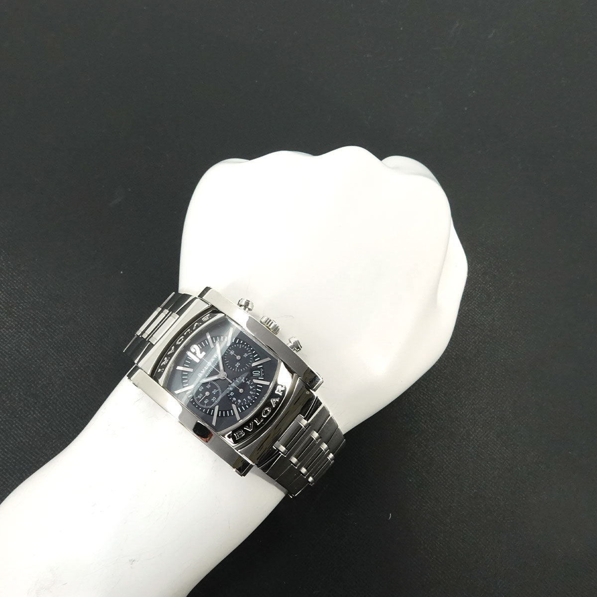 BVLGARI Assioma Chronograph AA44SCH Date Automatic Navy Dial Mens