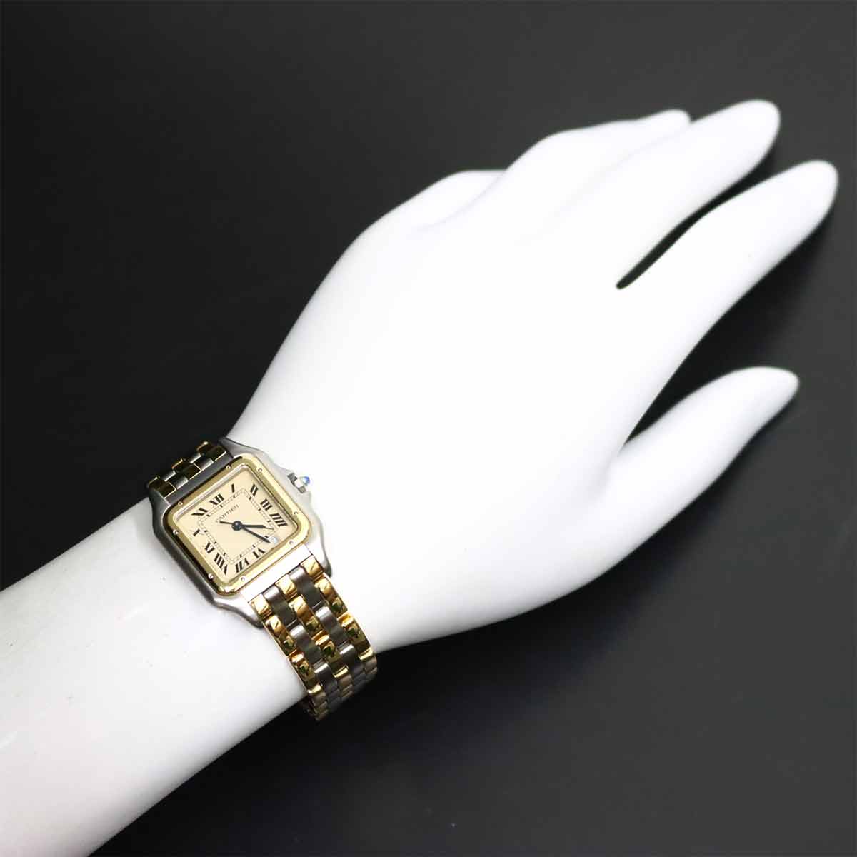 Panthere MM 3Row 83083224 YG Quartz Date Cream Dial Boys
