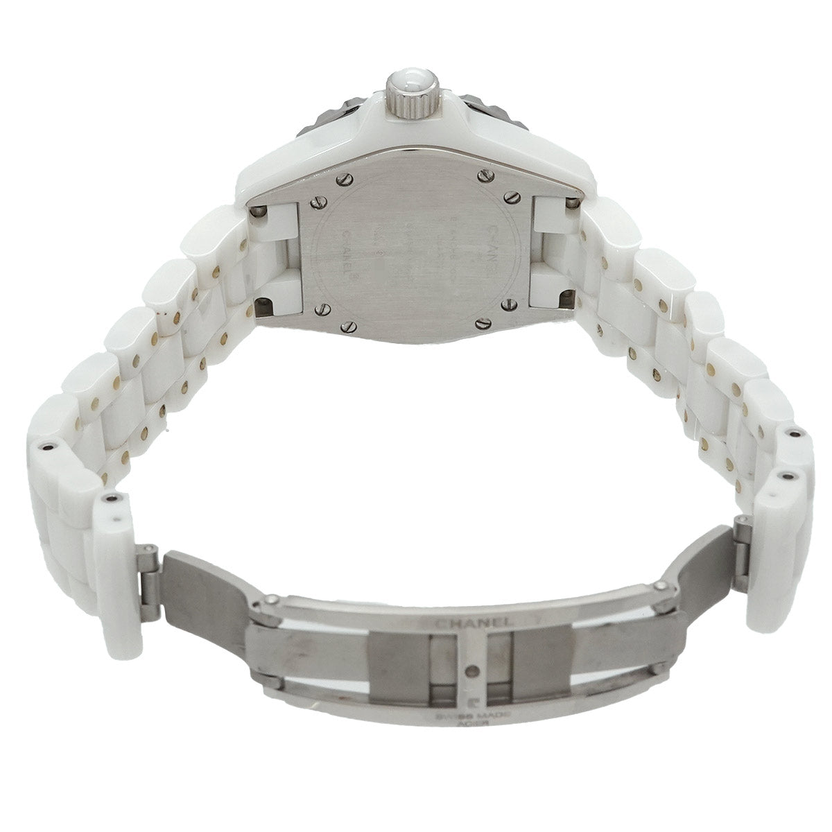 J12 33mm H0968 Date Ceramic Quartz White Dial Ladies Watch