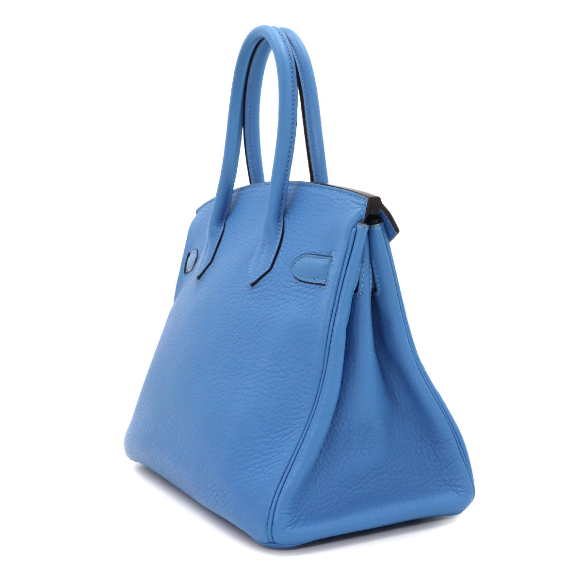 Birkin 30 Traurillon Clemence Blue Paradise Hand Bag