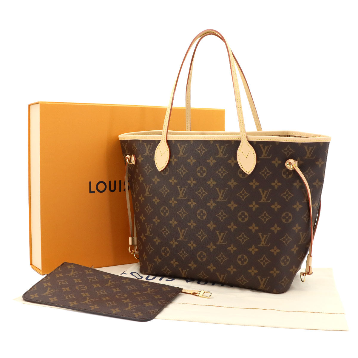 Monogram Neverfull MM Tote Bag Beige M46975 Purse