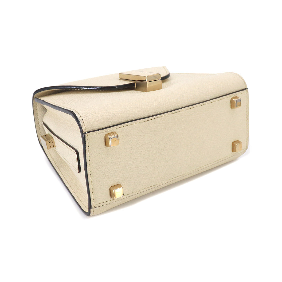 Micro Iside 2way Hand Shoulder Bag Leather White