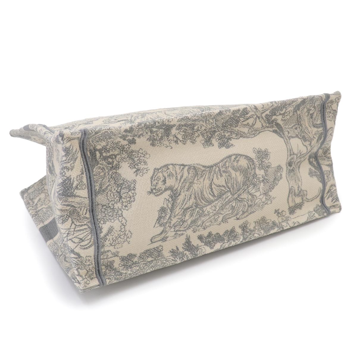 Toile de Jouy Book Tote Medium Bag Canvas Grey