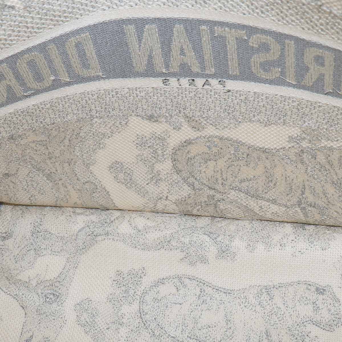 Toile de Jouy Book Tote Medium Bag Canvas Grey